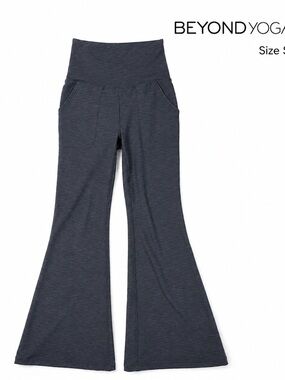 Beyond Yoga Spacedye High Waisted Pocket Bootcut Flare Pants Black S Made USA